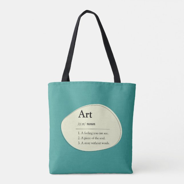 Personalized Art Definition Tote Bag Tasche (Rückseite)