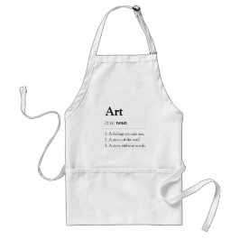 Personalized Art Dictionary Definition Apron Schürze
