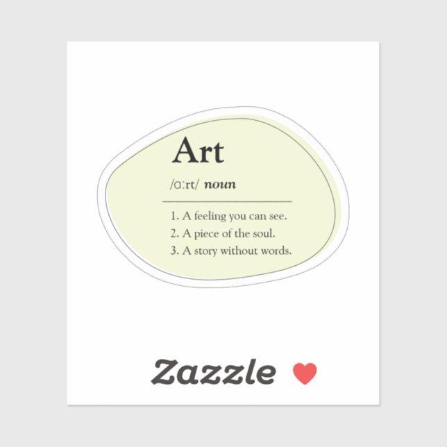 Personalized Art Dictionary Definition Sticker (Blatt)
