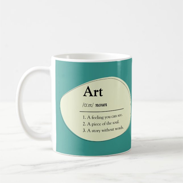 Personalized Art Dictionary Style Coffee Mug (Gauche)