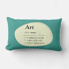 Personalized Art Dictionary Style Lumbar Pillow Lendenkissen