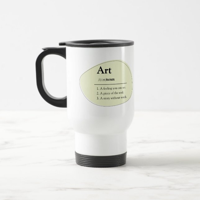 Personalized Art Dictionary Style Travel Mug Reisebecher (Links)