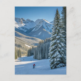 Personalized Aspen Ski Resort Mountain View Postkarte