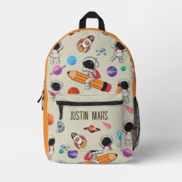 Personalized Astronauts and Planets Back to School Bedruckter Rucksack