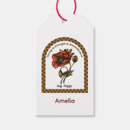 Personalized August Birth Month Flower Geschenkanhänger