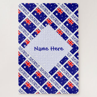 Personalized Australia Flag Tiled