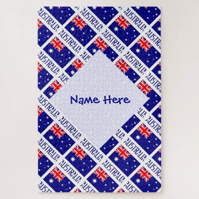 Personalized Australia Flag Tiled (Vertikal)