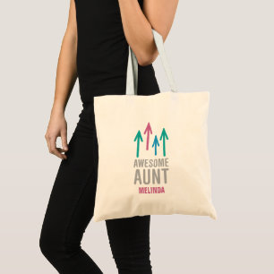 Personalized Awesome Aunt Tragetasche