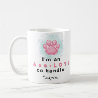 Personalized Axolotl Paw Print & Quote Coffee Mug Kaffeetasse