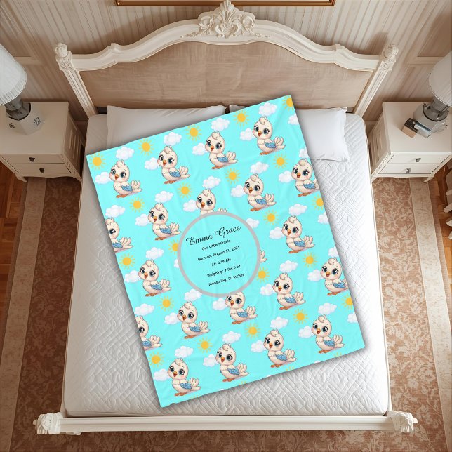 Personalized Baby Bird Blanket  Fleecedecke (Von Creator hochgeladen)