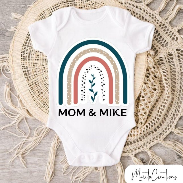 Personalized baby bodysuit with rainbow design baby strampler (Von Creator hochgeladen)