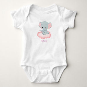 Personalized Baby Elephant Strampler