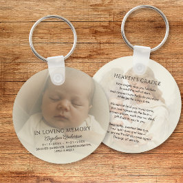 Personalized Baby Memorial Photo & Custom Text Schlüsselanhänger