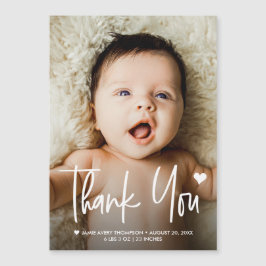 Personalized Baby Photo Thank You newborn  Magnetkarte