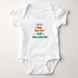 Personalized Baby’s First New Year – Cute Design Baby Strampler