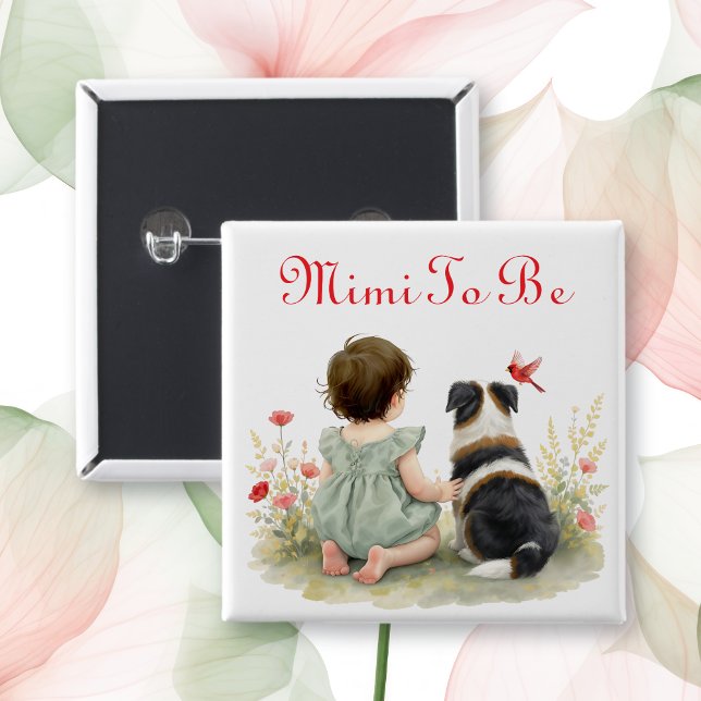 Personalized Baby Shower | Mimi To Be Button (Von Creator hochgeladen)