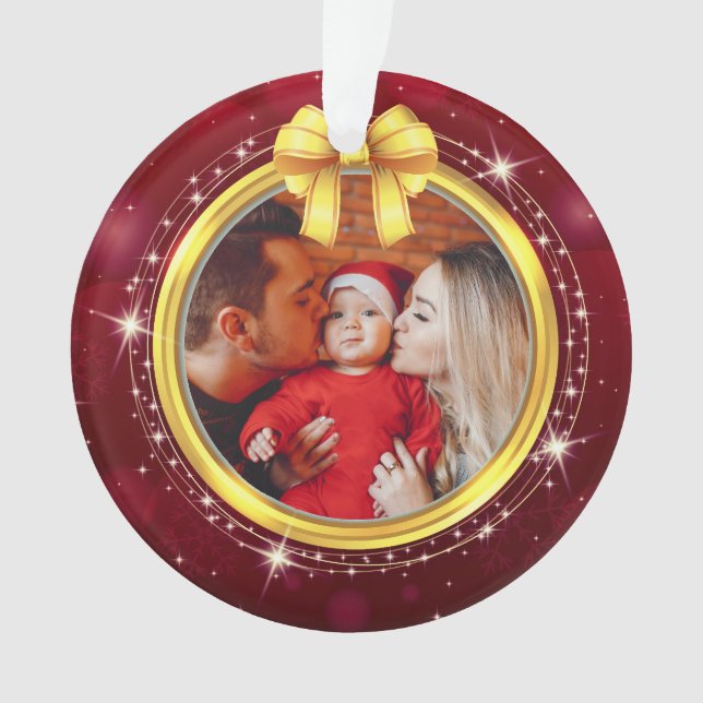 Personalized Baby's First Christmas Photo Keepsake (devant)