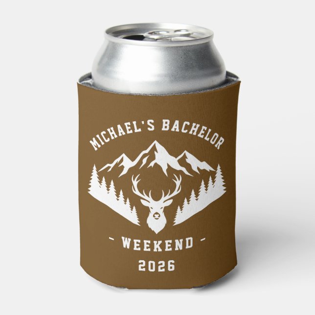 Personalized Bachelor Weekend Mountain Dosenkühler (Kanne Vorderseite)