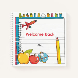 Personalized Back to School Apple Notebook for Kid Notizbuch