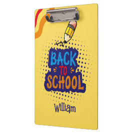 Personalized "Back To School" Fun Doodle Klemmbrett