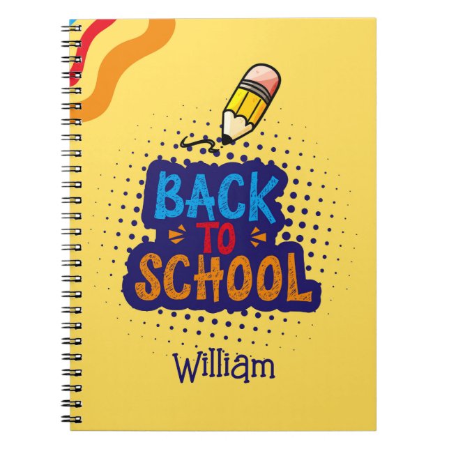 Personalized "Back To School" Fun Doodle Notizblock (Vorderseite)