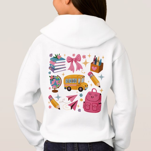 Personalized Back to School Hoodie (Rückseite)