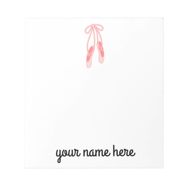 Personalized Ballerina Notepad for Girls Notizblock (Vorderseite)