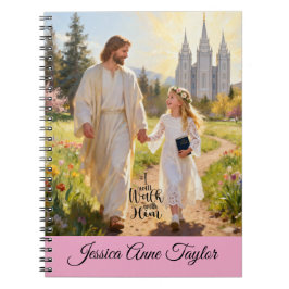 Personalized Baptism Journal for Girls Notizblock