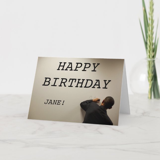 Personalized Barack Obama Birthday Card 2 Karte (Vorderseite)