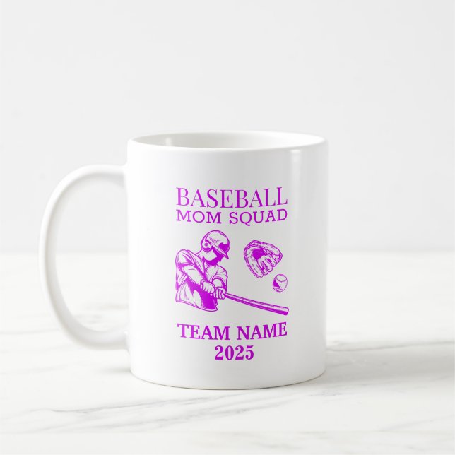 Personalized baseball mom  kaffeetasse (Links)