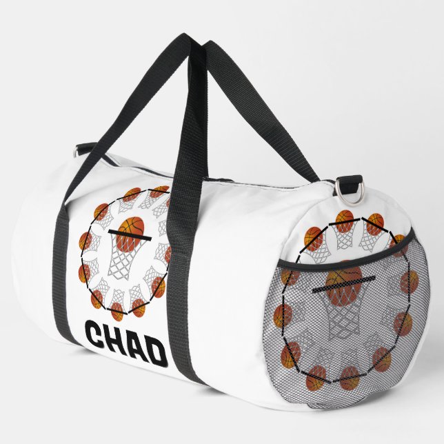 Personalized Basketball Duffle Bag (Rechte Ecke)