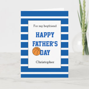 Personalized Basketball Father's Day Boyfriend Karte