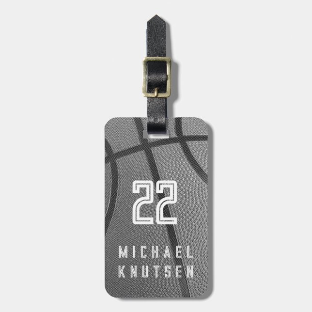 Personalized Basketball Gepäckanhänger (Vorderseite vertikal)