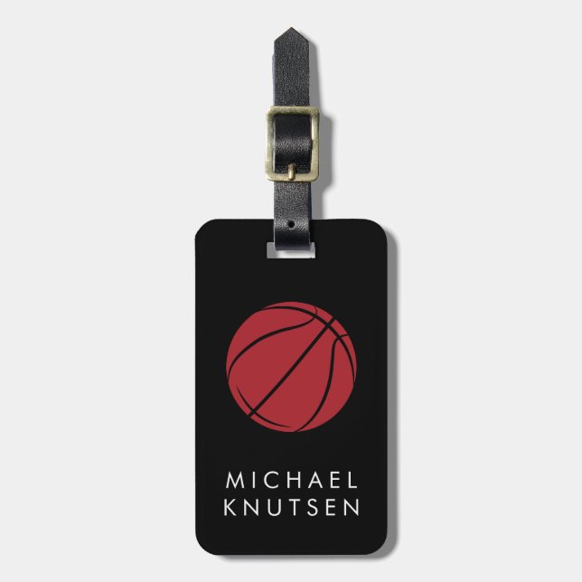 Personalized Basketball Gepäckanhänger (Vorderseite vertikal)