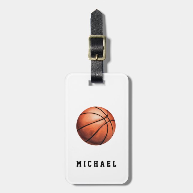 Personalized Basketball Gepäckanhänger (Vorderseite vertikal)