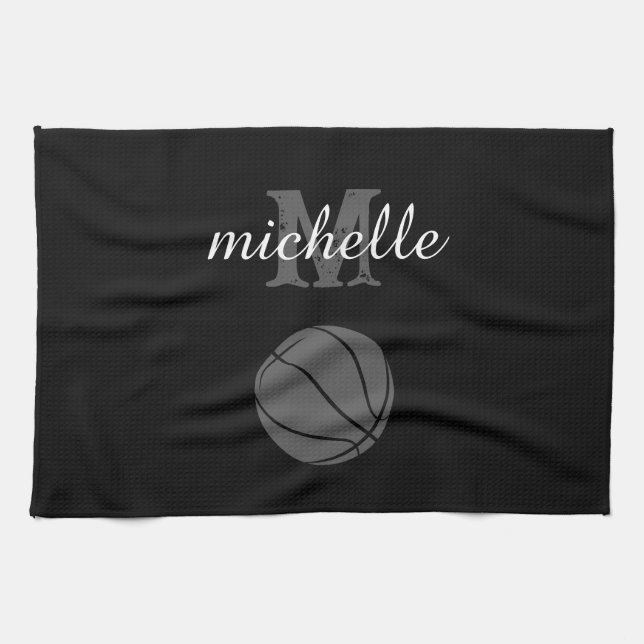 Personalized Basketball Geschirrtuch (Horizontal)