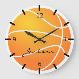 Personalized Basketball Große Wanduhr