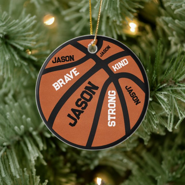 Personalized Basketball Ornament Add Your Name (Baum)