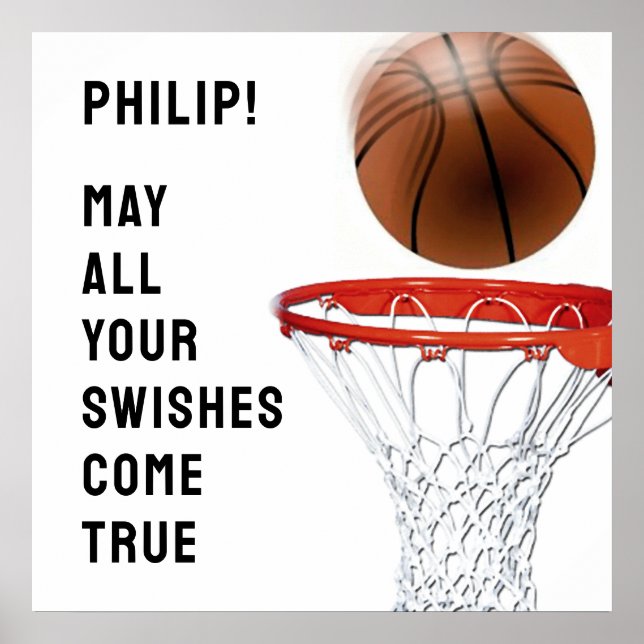 Personalized Basketball Poster (Vorne)
