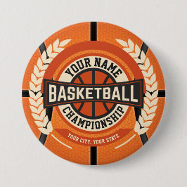 Personalized Basketball Team Player Custom Athlete Button