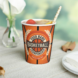 Personalized Basketball Team Player Custom Athlete Pappbecher