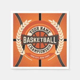 Personalized Basketball Team Player Custom Athlete Serviette