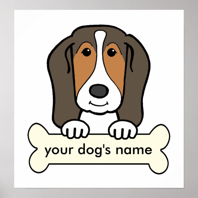 Personalized Basset Hound Poster (Vorne)