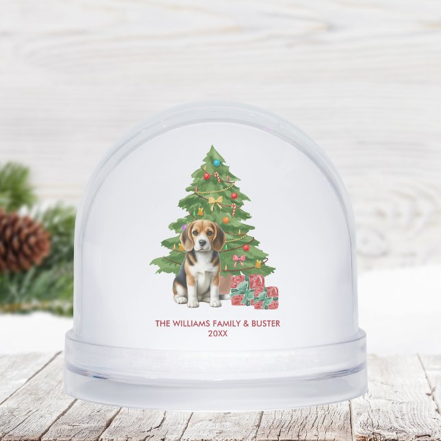 Personalized Beagle Dog Christmas Schneekugeln (Von Creator hochgeladen)
