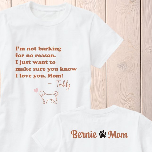 Personalized Bernedoodle Mom Shirt Custom Dog Name (Von Creator hochgeladen)