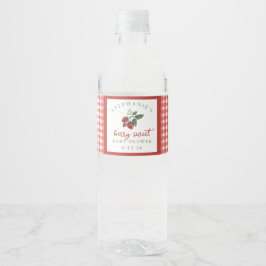 Personalized Berry Sweet Baby Shower Bottle Label