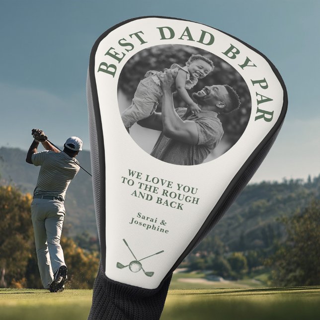 Personalized Best Dad by Par Custom Photo Gift Golf Headcover (Von Creator hochgeladen)