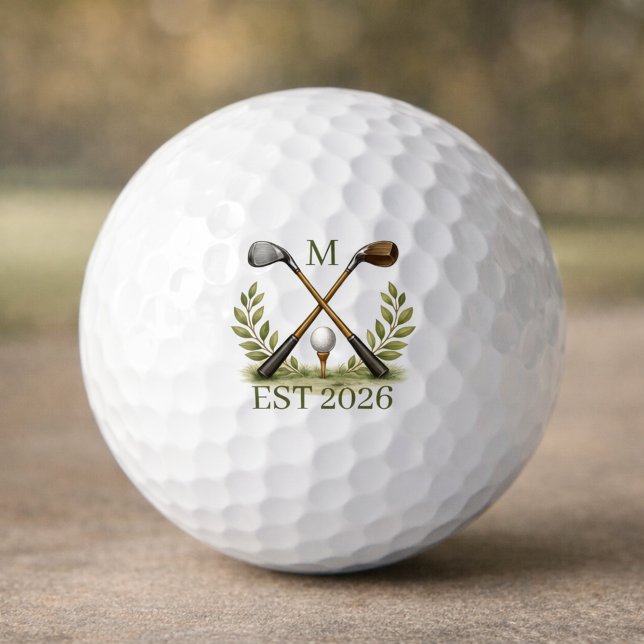 Personalized Best Dad By Par Monogram Golfball (Von Creator hochgeladen)