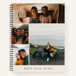 Personalized Best Dad Ever Photo Collage Notizbuch