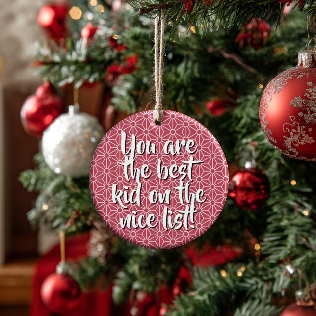 Personalized Best Kid Ceramic Ornament (Thoughtful Custom Gift Idea for Milestones, doubles as an ornament or a collectible gift tag.
)